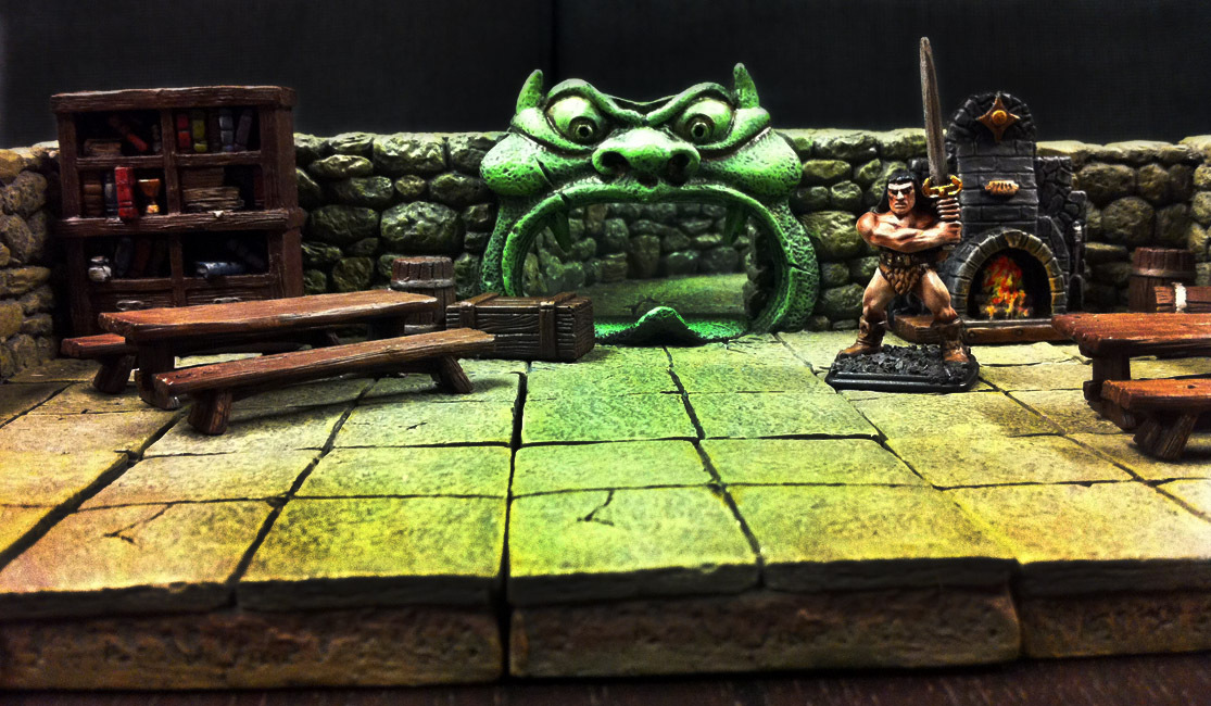 Barbaren utforskar grottan Barbaren utforskar grottan